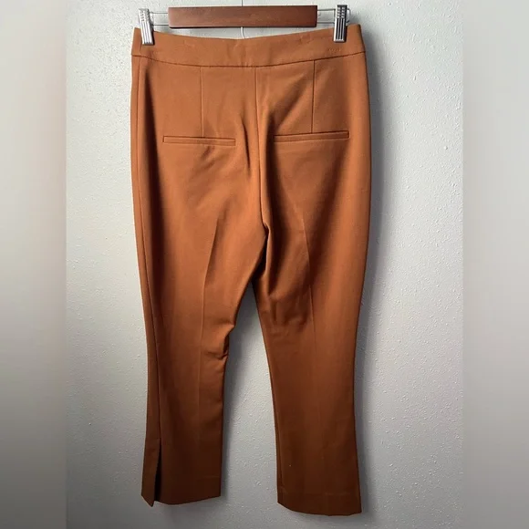 New VERONICA BEARD Arte Slit Flare Pants in Dark Ochre Size 4 - Picture 3 of 14